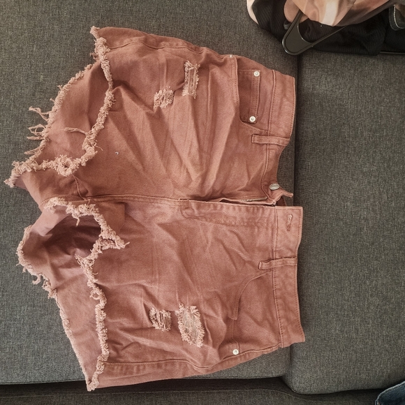 (Unused)High waist distressed jean shorts - Picture 4 of 4